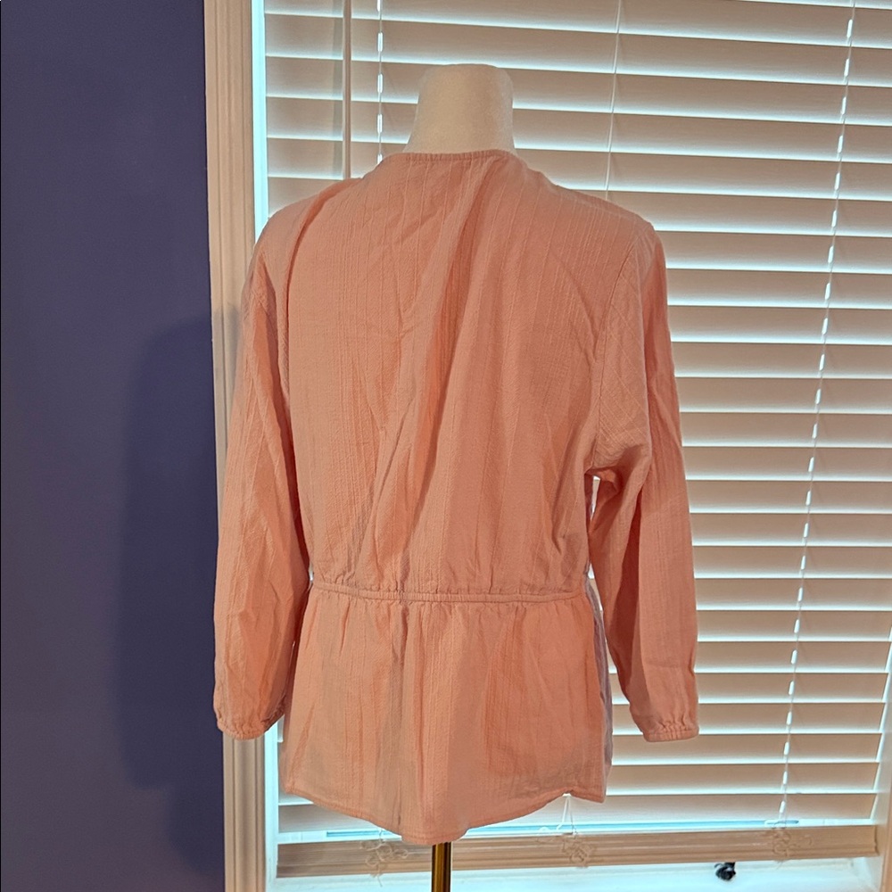 Time and Tru Light Pink Wrap Blouse - Picture 4 of 4
